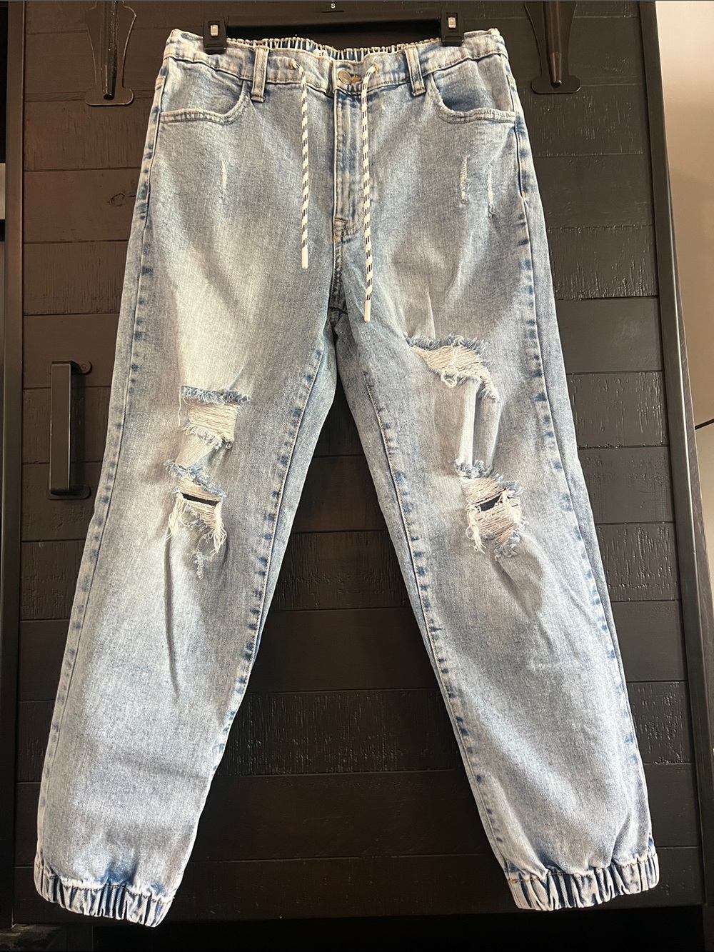 Celebrity Pink Light Wash Distressed Boyfriend Jeans